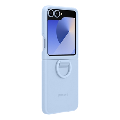 Samsung-Funda de silicona Samsung con anillo para Samsung Galaxy Z Flip6-imagen-1